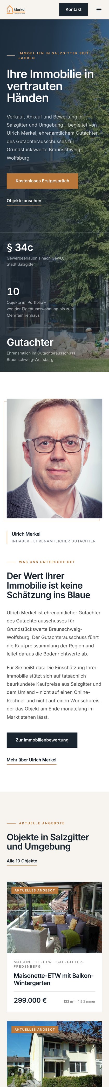 Immobilienbüro — Ansicht am Telefon