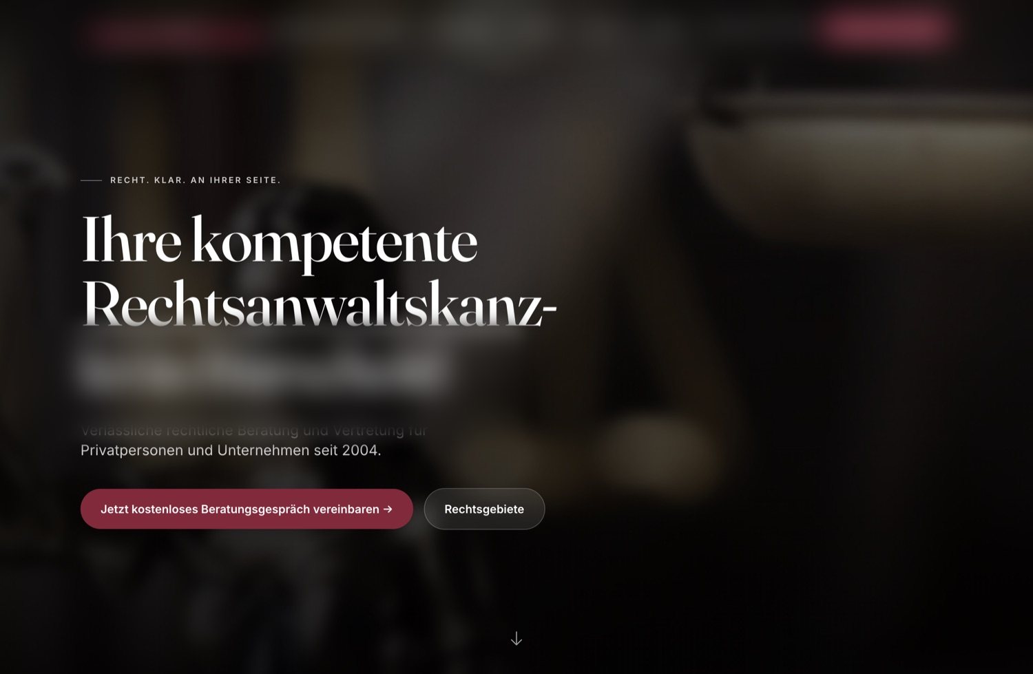Website für eine Rechtsanwaltskanzlei