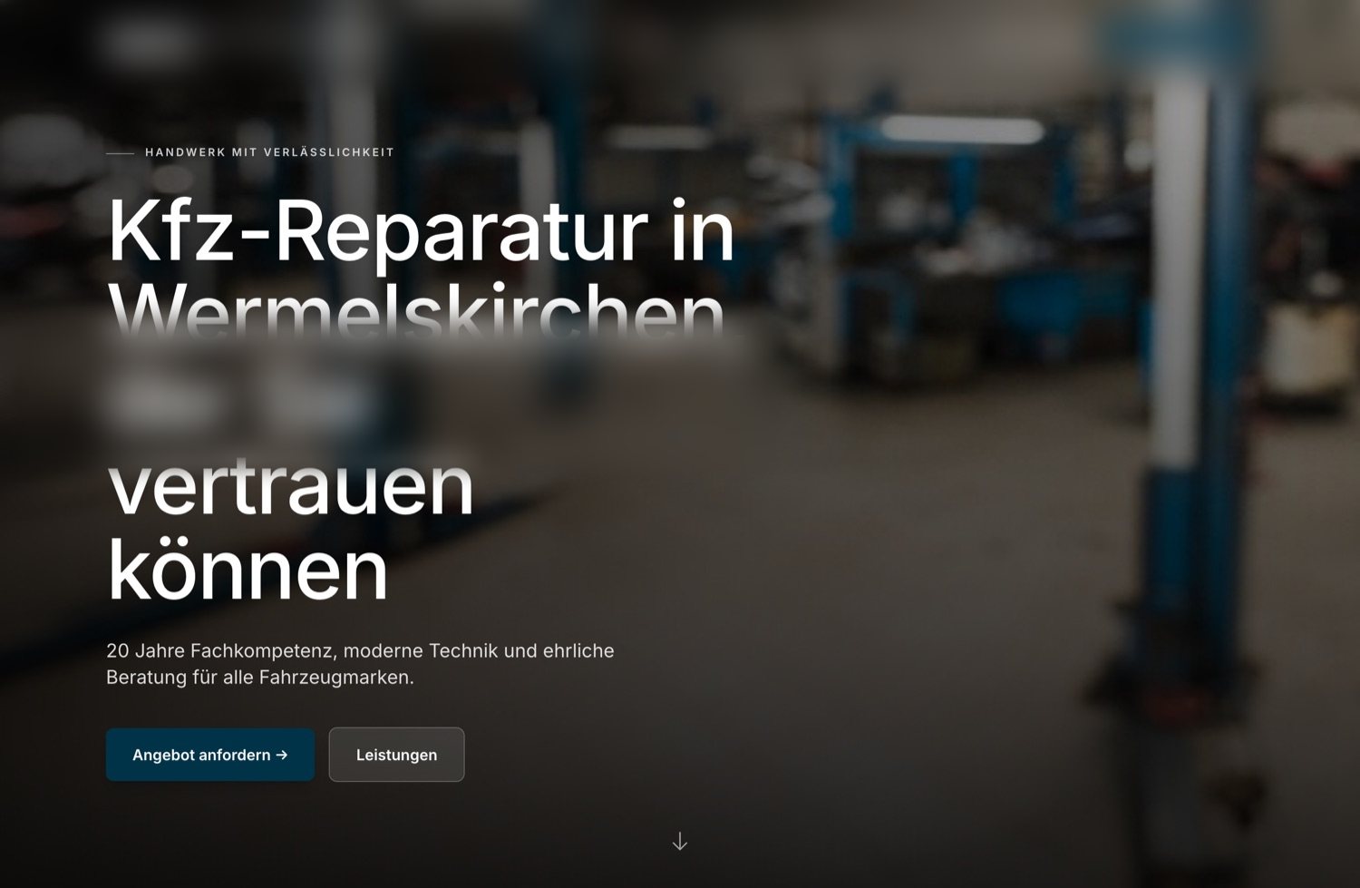 Website für eine Kfz-Meisterwerkstatt