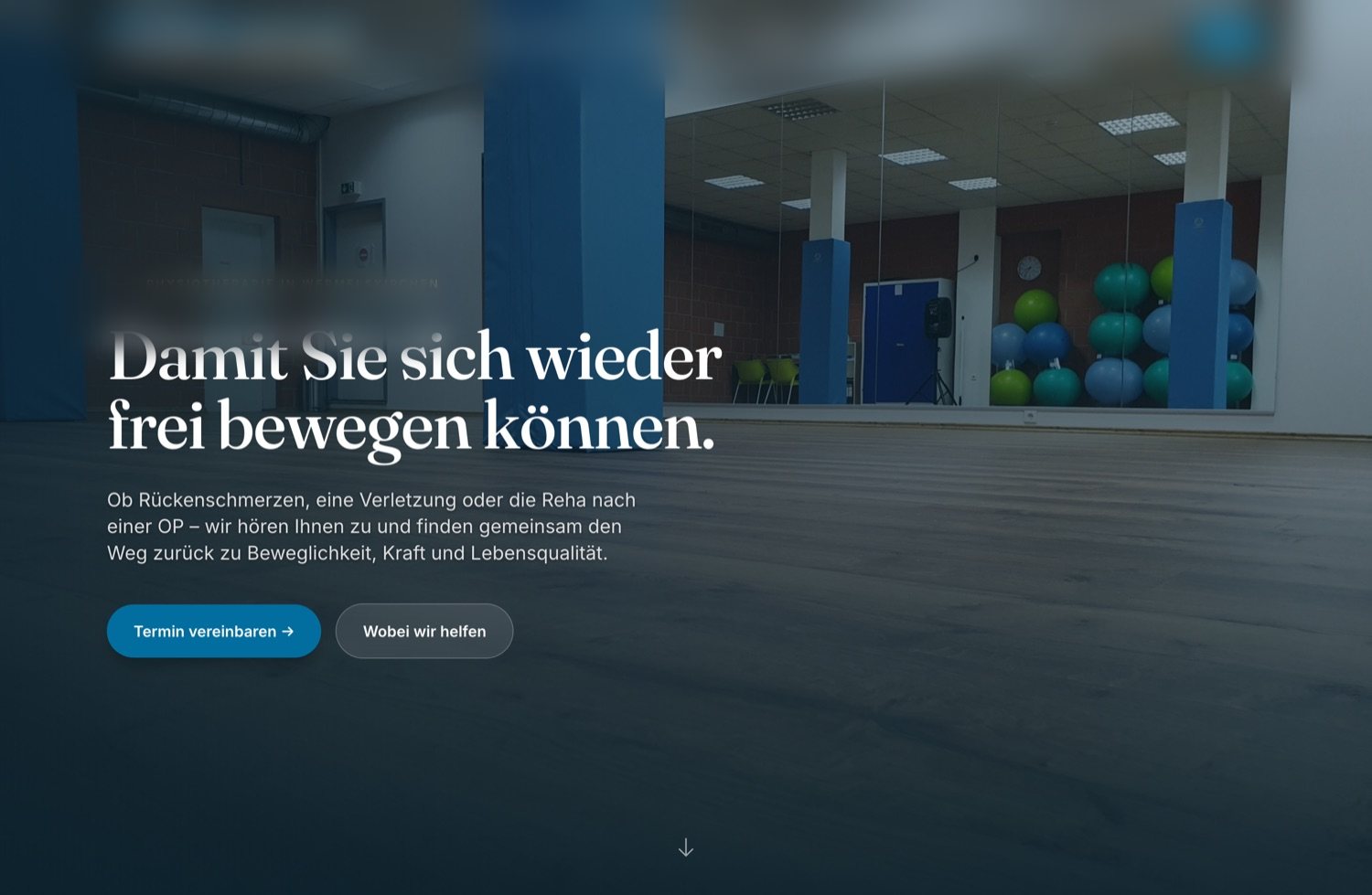 Website für eine Physiotherapie-Praxis